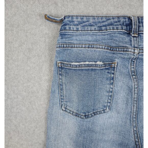 Denim Co Womens Size 4 Light Wash High Waist Jeans Frayed Hem 24" Waist FLAW - Picture 5 of 16